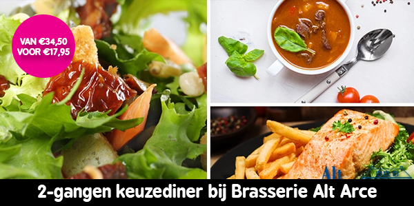 2-gangen keuzediner bij Brasserie Alt Arce