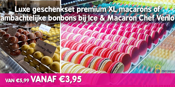 XL macarons of bonbons bij Ice & Macaron Chef Venlo