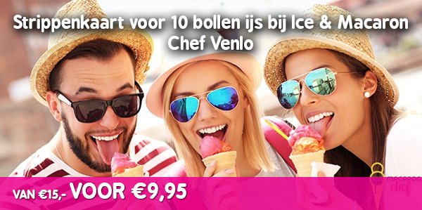 Strippenkaart voor 10 bollen ijs bij Ice & Macaron Chef Venlo