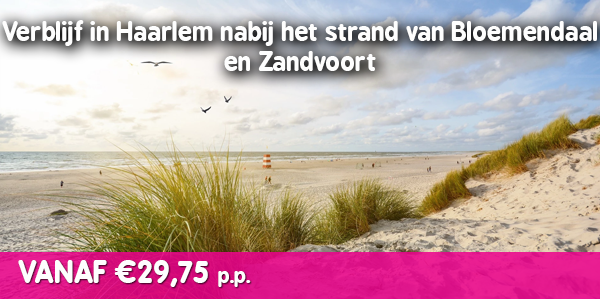 Verblijf in Haarlem nabij het strand van Bloemendaal en Zandvoort