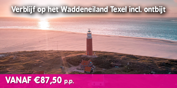 Verblijf op het Waddeneiland Texel incl. ontbijt