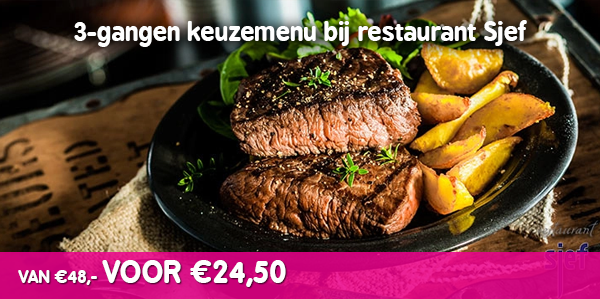 3-gangen keuzemenu bij Restaurant Sjef