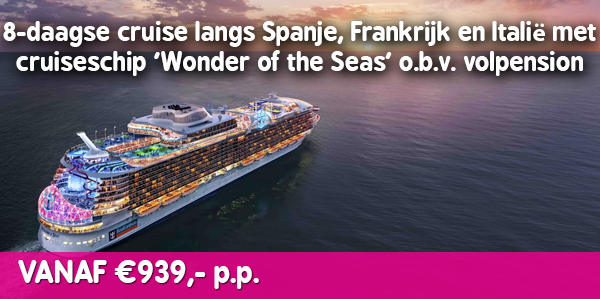 8-daagse cruise langs Spanje, Frankrijk en Italië