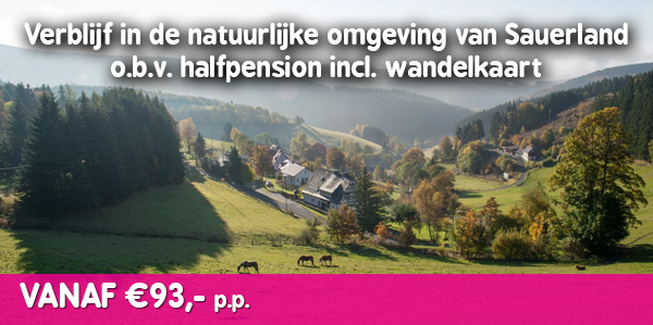 Verblijf in de natuurlijke omgeving van Sauerland